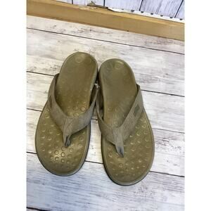 Vionic Wave Men’s Khaki Toe-Post Flip Flop Sandals Size 11/12